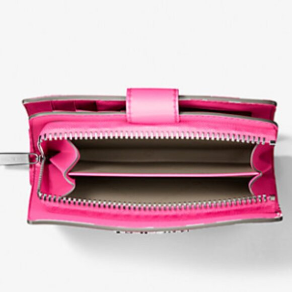 Michael Kors Jet Set Medium Floral Print Bi-Fold Wallet NWT - Picture 4 of 4